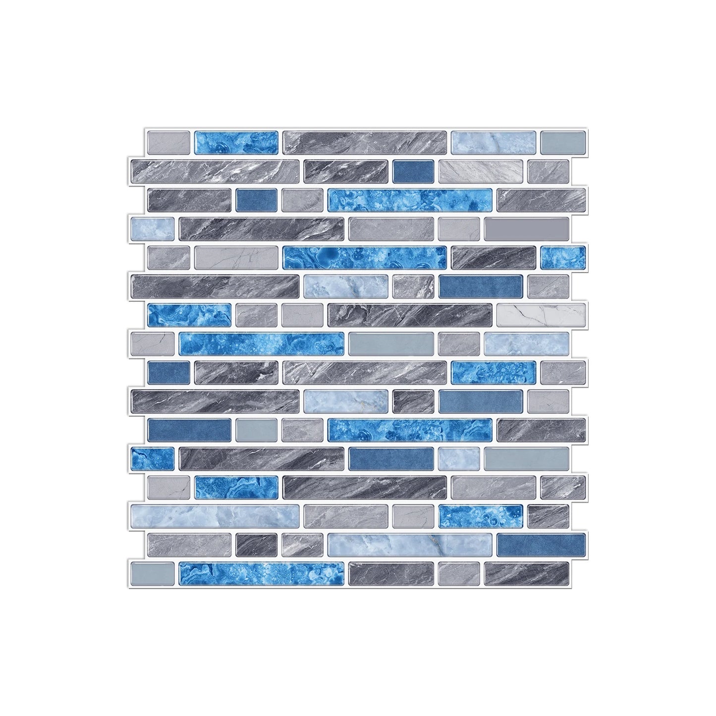 1/12PCS Classic Black and White Mosaic Splicing Wall Stickers Living Room Kitchen Waterproof Self Adhesive PVC Tile Stickers