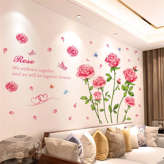 Lavender Flower Wall Decals – Self-Adhesive Butterfly Stickers for Aesthetic Home & Bedroom Decor - Serene Nest