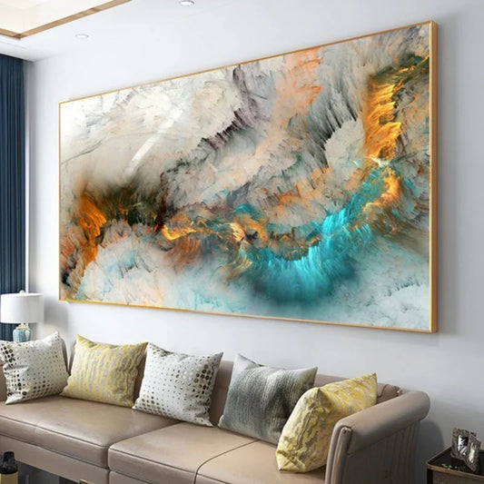 Vibrant Cloud Abstract Wall Art – Modern Aesthetic Print for Home & Living Room Décor - Serene Nest