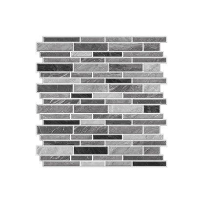 1/12PCS Classic Black and White Mosaic Splicing Wall Stickers Living Room Kitchen Waterproof Self Adhesive PVC Tile Stickers