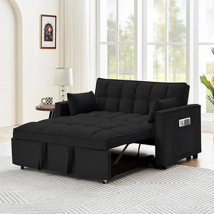 3-in-1 Convertible Sleeper Sofa – Modern Pullout Couch Bed with Adjustable Backrest - Serene Nest