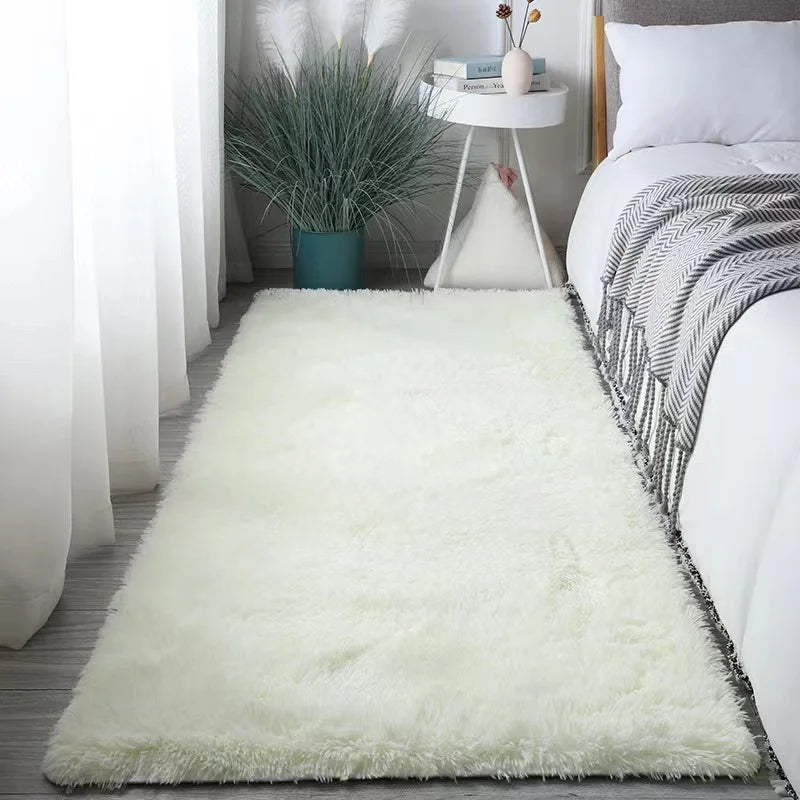 VIKAMA Silk Wool Rugs Women's Room Rug Floor Mats Room Carpet Bedroom Foot Bed Sleeping Room Rugs Mats In The Bedroom - Serene Nest