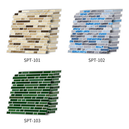 1/12PCS Classic Black and White Mosaic Splicing Wall Stickers Living Room Kitchen Waterproof Self Adhesive PVC Tile Stickers