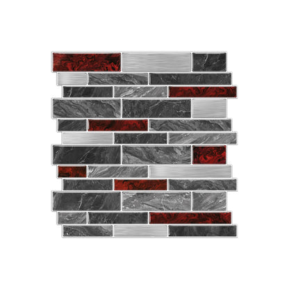 1/12PCS Classic Black and White Mosaic Splicing Wall Stickers Living Room Kitchen Waterproof Self Adhesive PVC Tile Stickers