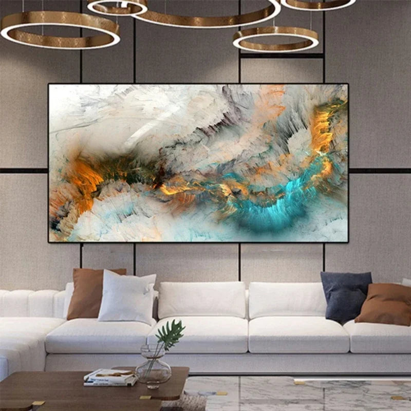 Vibrant Cloud Abstract Wall Art – Modern Aesthetic Print for Home & Living Room Décor - Serene Nest