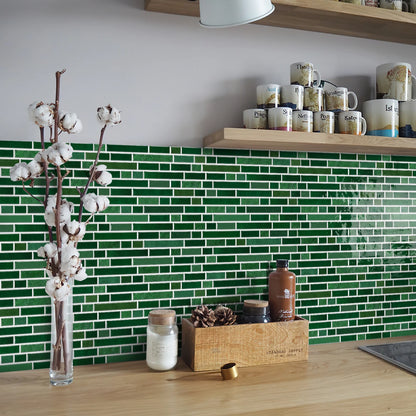 1/12PCS Classic Black and White Mosaic Splicing Wall Stickers Living Room Kitchen Waterproof Self Adhesive PVC Tile Stickers