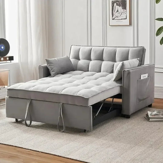 3-in-1 Convertible Sleeper Sofa – Modern Pullout Couch Bed with Adjustable Backrest - Serene Nest